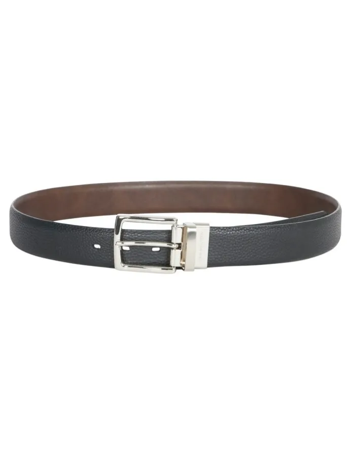 Van Heusen Reversible Pebbled Leather Belt in Brown