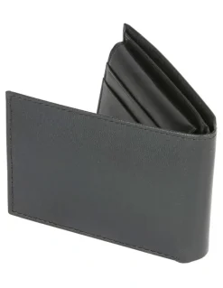 Van Heusen RFID Bi-Fold Wallet with Removable Pass Case in Black