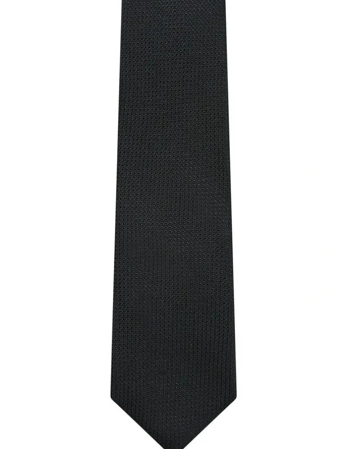 Van Heusen Silk Texture Tie in Black
