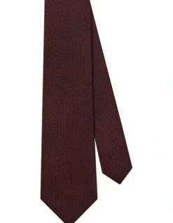Van Heusen Silk Texture Tie in Burgundy