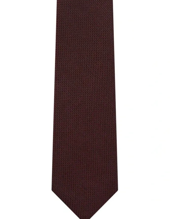 Van Heusen Silk Texture Tie in Burgundy