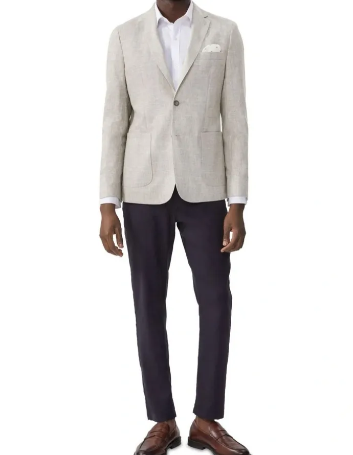 Van Heusen Slim Easy Care Linen Blazer Sage