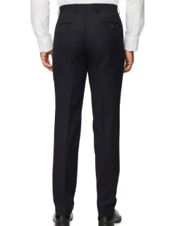 Van Heusen Slim Pure Wool Dobby Suit Pant in Navy