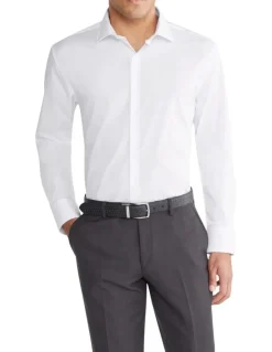 Van Heusen Slim Solid Stretch Shirt in White