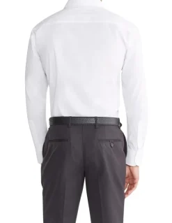 Van Heusen Slim Solid Stretch Shirt in White