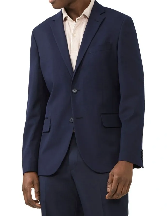 Van Heusen Superfine Stretch Twill Slim Suit Jacket in Navy