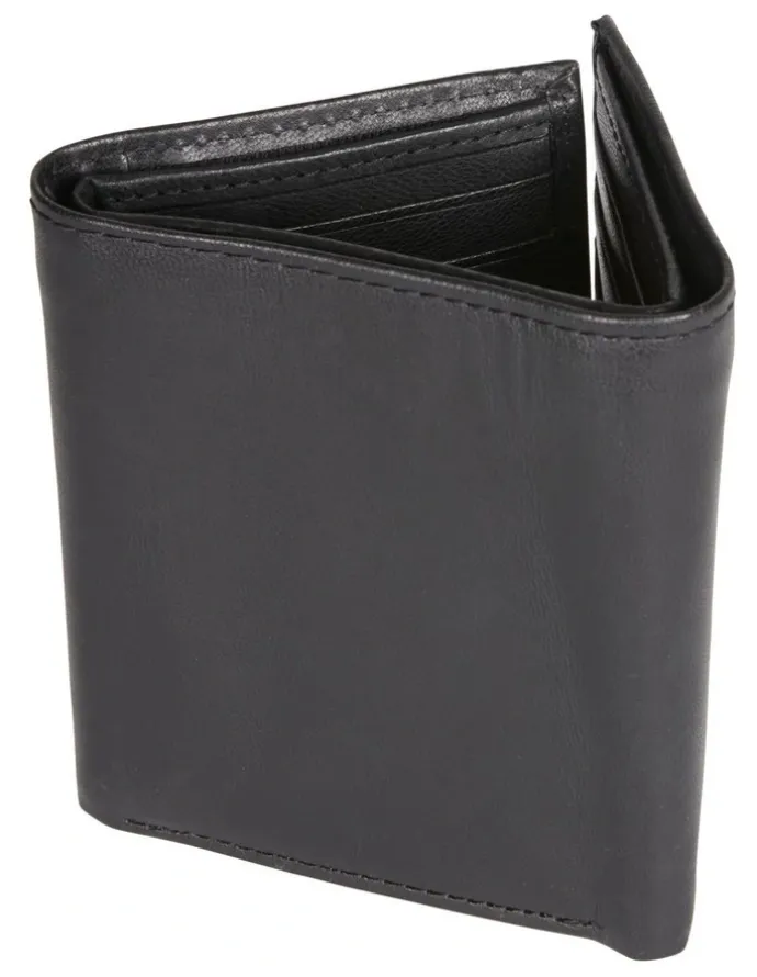 Van Heusen Trifold Wallet with ID Window in Black