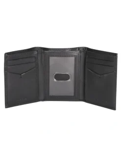 Van Heusen Trifold Wallet with ID Window in Black