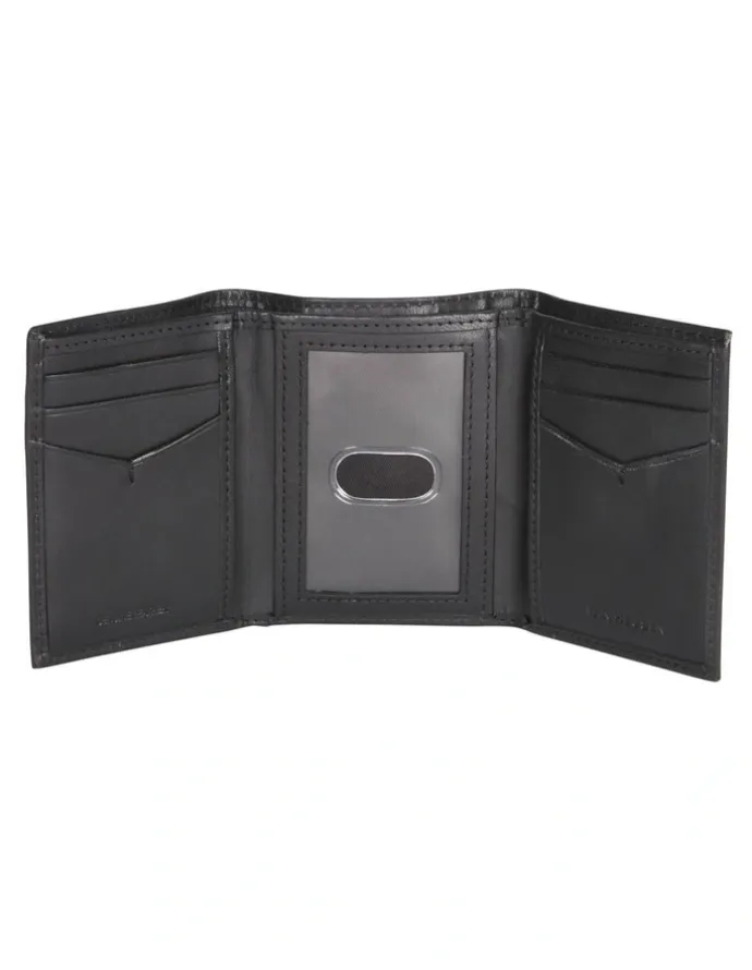 Van Heusen Trifold Wallet with ID Window in Black