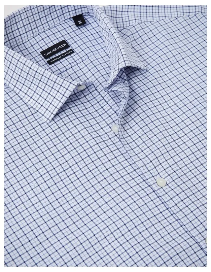 Van Heusen Twill Check Shirt in Midnight