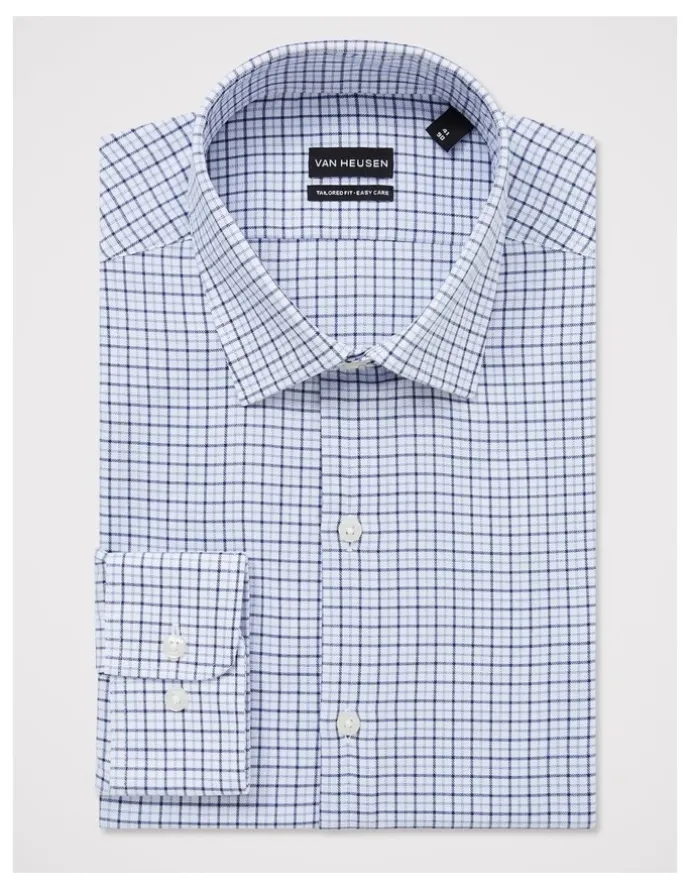 Van Heusen Twill Check Shirt in Midnight