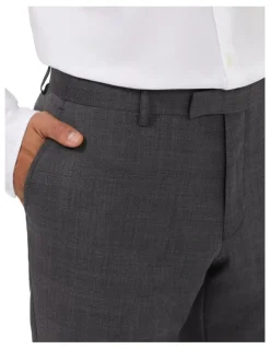 Van Heusen Wool Blend Glen Check Suit Pant in Charcoal