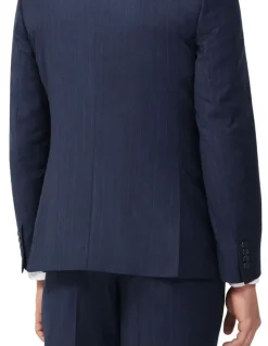 Van Heusen Wool Blend Tailored Suit Jacket in Stripe Navy
