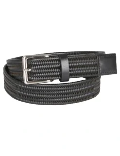 Van Heusen Woven Stretch Belt in Black