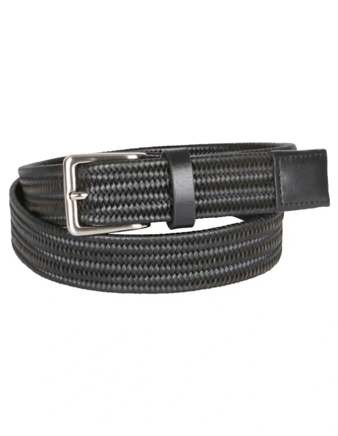 Van Heusen Woven Stretch Belt in Black