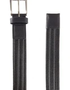 Van Heusen Woven Stretch Belt in Black