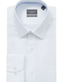 Van Heusen Classic Long Sleeve Shirt 1 Collar Plain Dobby in White