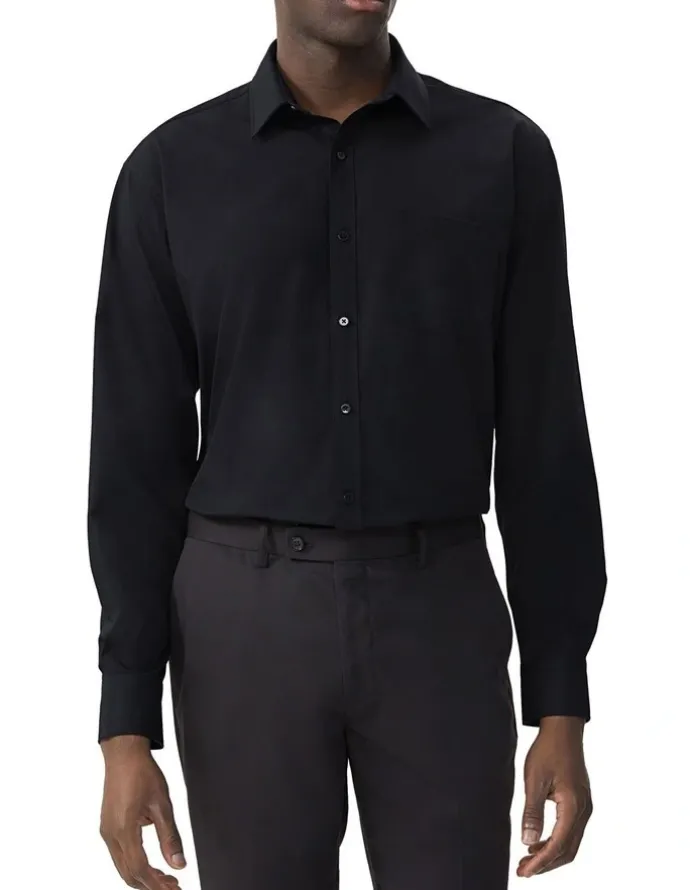 Van Heusen Cotton Long Sleeve Business Shirt in Black