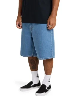 Volcom Billow 2 Denim Shorts 22 in Blue