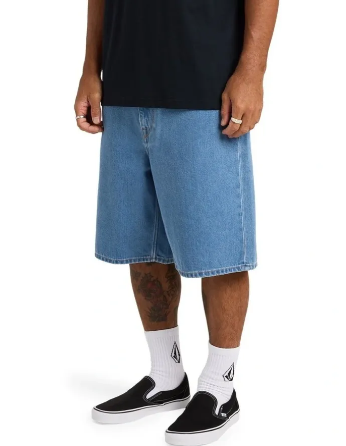 Volcom Billow 2 Denim Shorts 22 in Blue