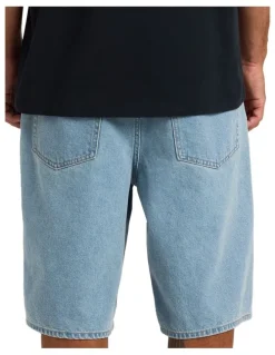 Volcom Chillow 2 Denim Shorts 24 in Blue