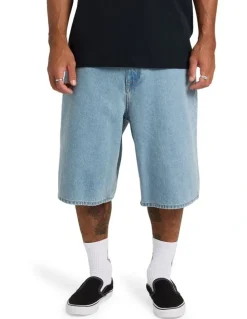 Volcom Chillow 2 Denim Shorts 24 in Blue