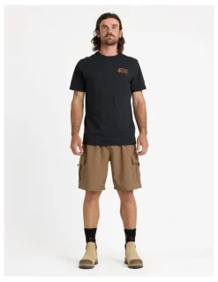 Volcom Elastic Waist Hybrid Shorts 20 Inch in Brindle