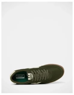 Volley Baseline Nylon Sneakers in Olive