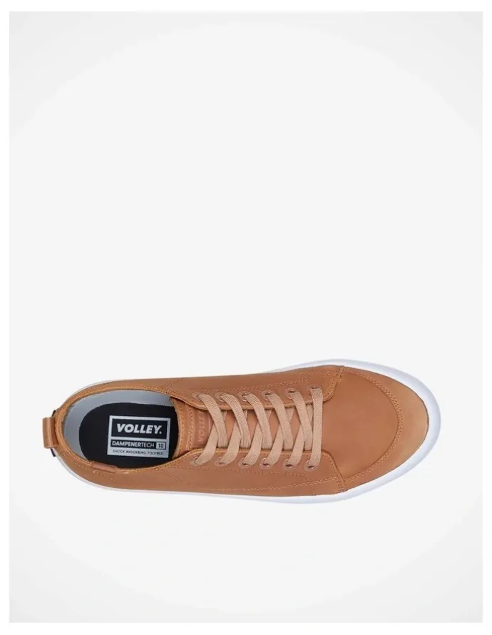 Volley Deuce Leather Sneakers in Tan