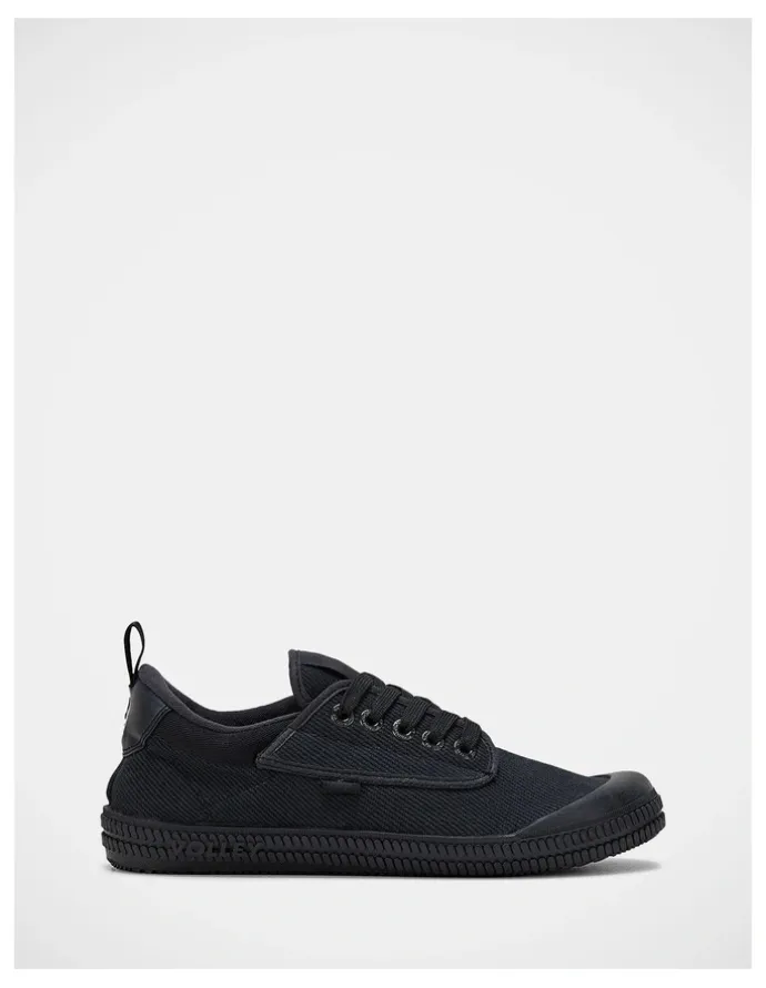 Volley Heritage Low Canvas Sneakers in Black