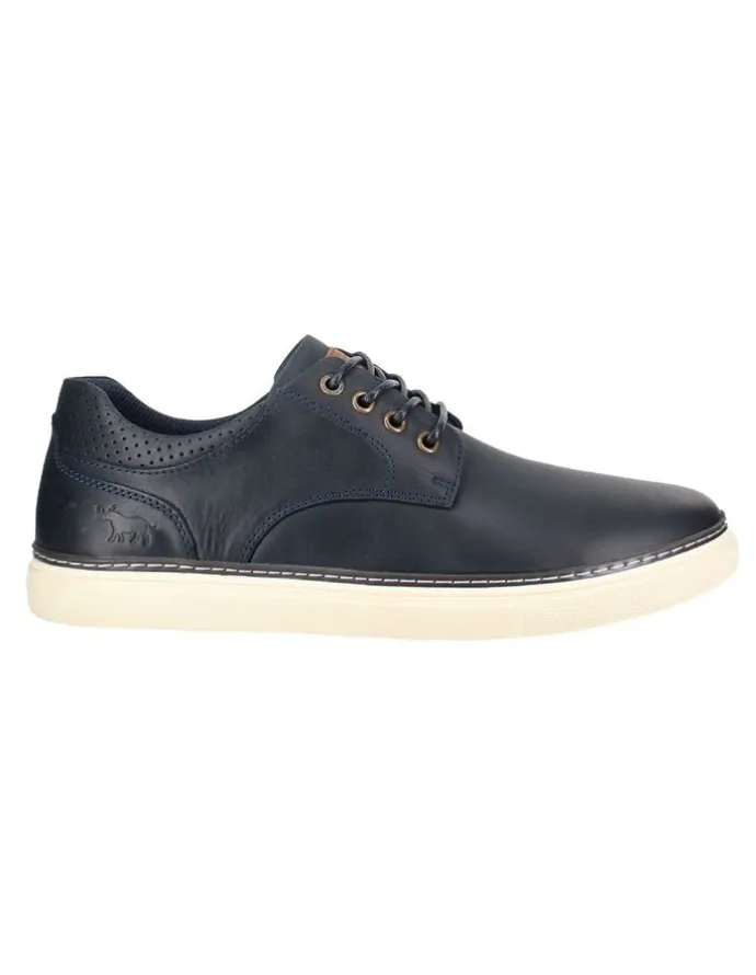 Wild Rhino Border Leather Sneaker in Navy