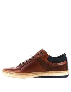 Wild Rhino Whistle Leather Tan Lace-Up Casual Sneaker