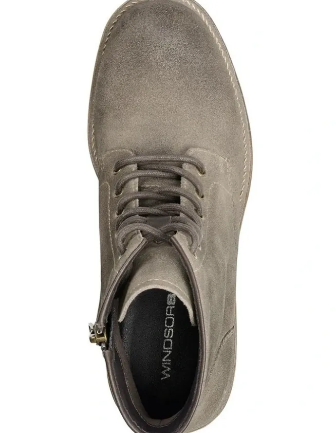 Windsor Smith Garner Boots in Dark Stone Suede