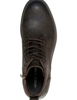 Windsor Smith Sebastian Boot in Brown Oil Suede