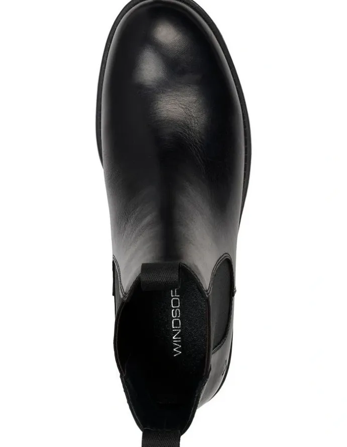 Windsor Smith Walker Boots in Black Leather