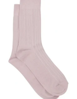 yd. Bamboo Ribbed Sock in Pink
