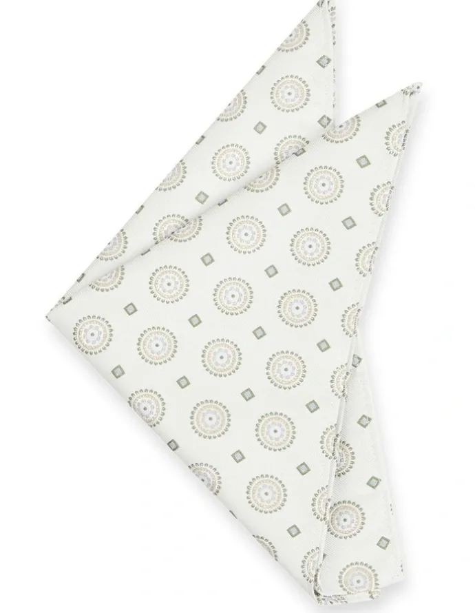 yd. Bari Tie And Pocket Square Set in Natural