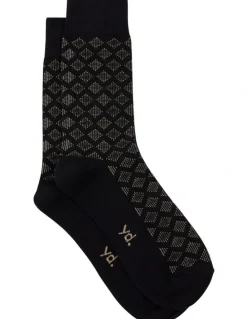 yd. Diamond Socks in Black