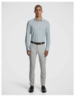 yd. Flex Slim Fit Dress Shirt in Blue