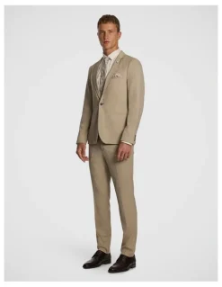 yd. Hayman Stretch Skinny Suit Jacket in Beige