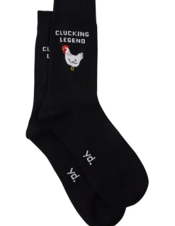 yd. Legend Pun Socks in Black