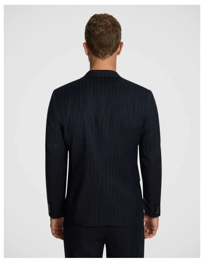yd. Lorenzo Slim Suit Pinstripe Jacket in Navy