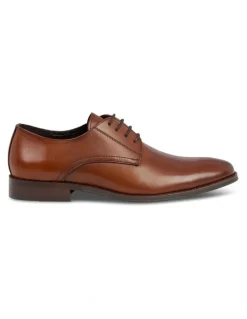 yd. Marble Leather Lace Up Dress Shoe in Tan