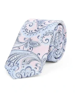 yd. Messina Paisley Tie 6.5cm in Pink