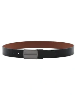 yd. Mirror Plate Reversible Belt in Black/Tan