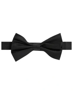 yd. Premium Silk Relaxed Bow Tie in Black