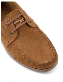 yd. Theo Suede Boat Shoe in Tan