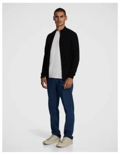 yd. Adam Zip Through Knit Cardigan in Black