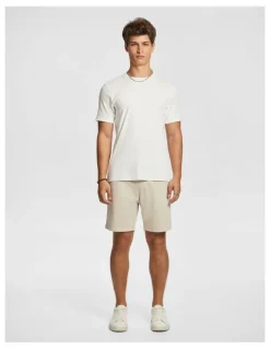 yd. Avenue Jersey Shorts in Natural