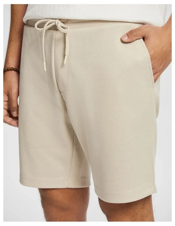 yd. Avenue Jersey Shorts in Natural